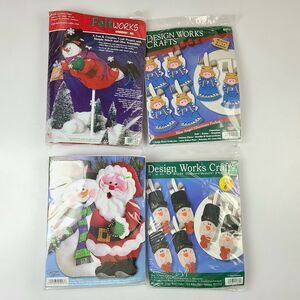 Design Works Felt Christmas Crafts Projects Snowman Santa Feltworks Design Works